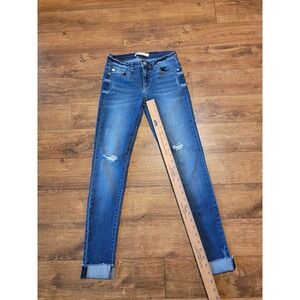 KanCan Jeans Women's Sz 5/26 ESTILO Cuffed Blue Jeans Cut#1568 Style#KC8245D